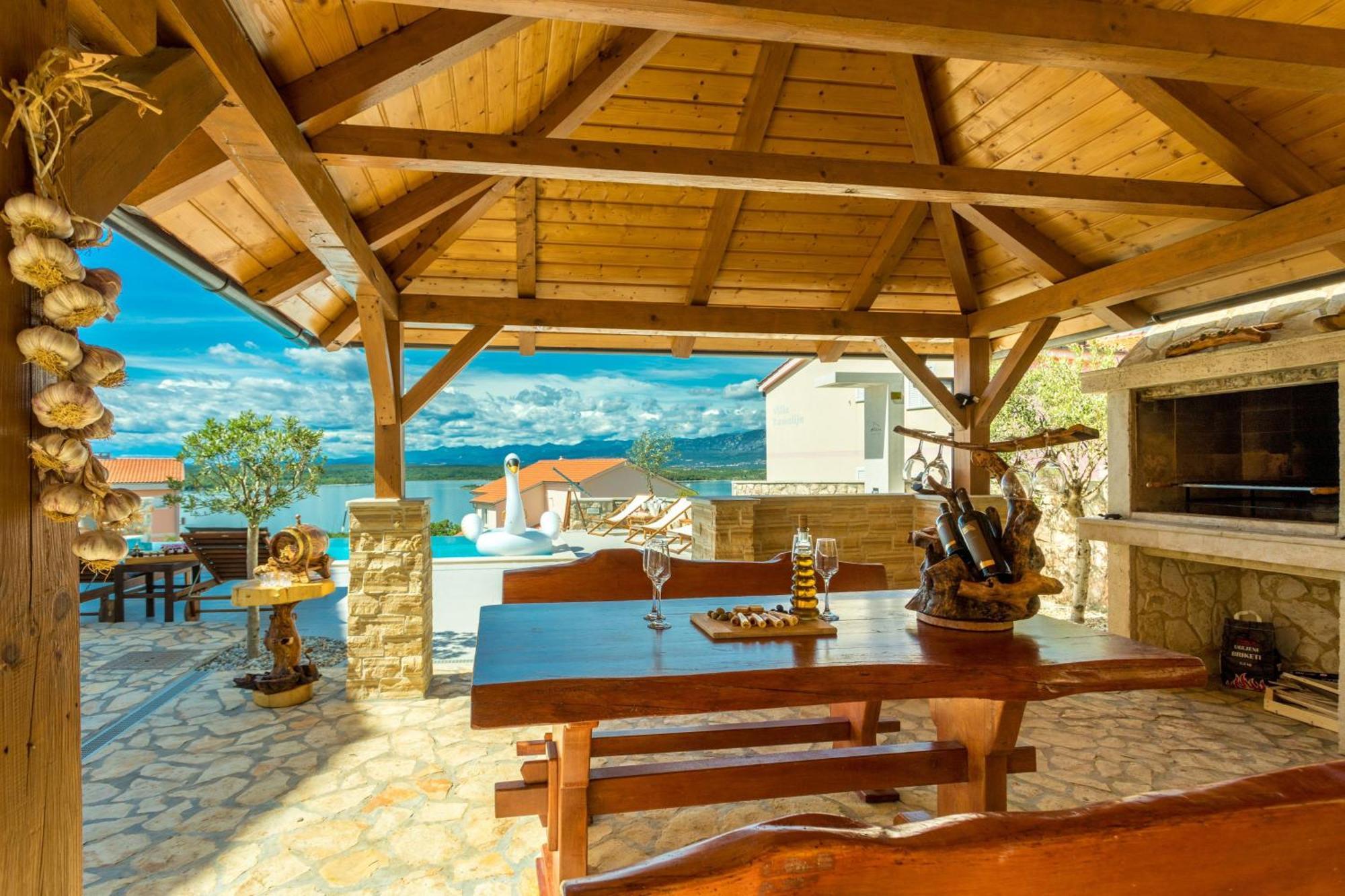 Luxury Villa Allen With Pool Klimno Pokoj fotografie