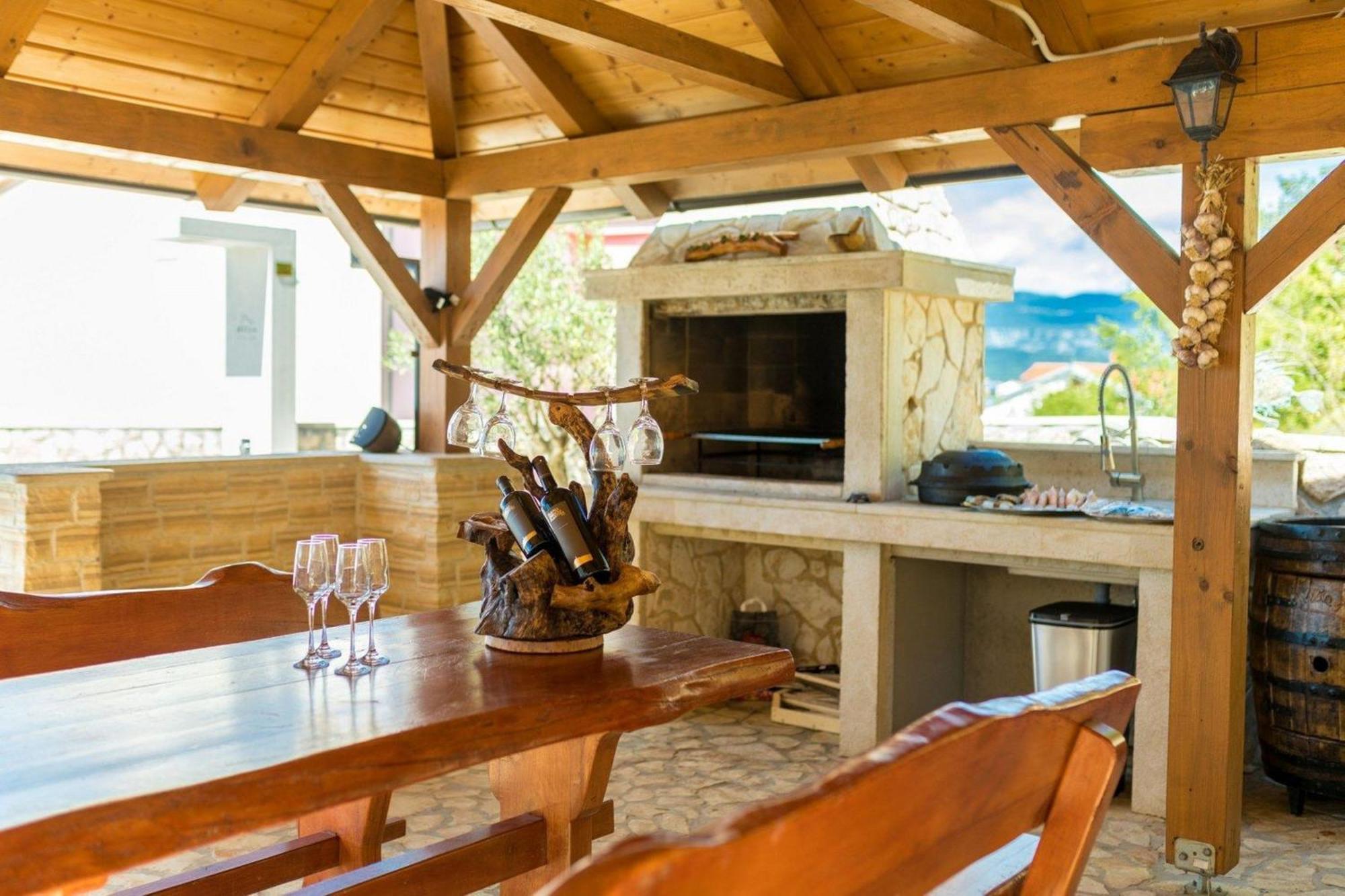 Luxury Villa Allen With Pool Klimno Pokoj fotografie